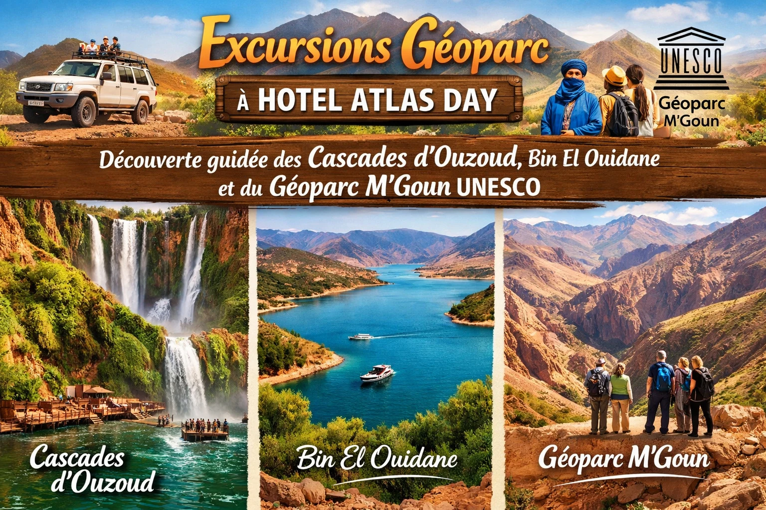 Excursions Géoparc M'Goun et Cascades d'Ouzoud