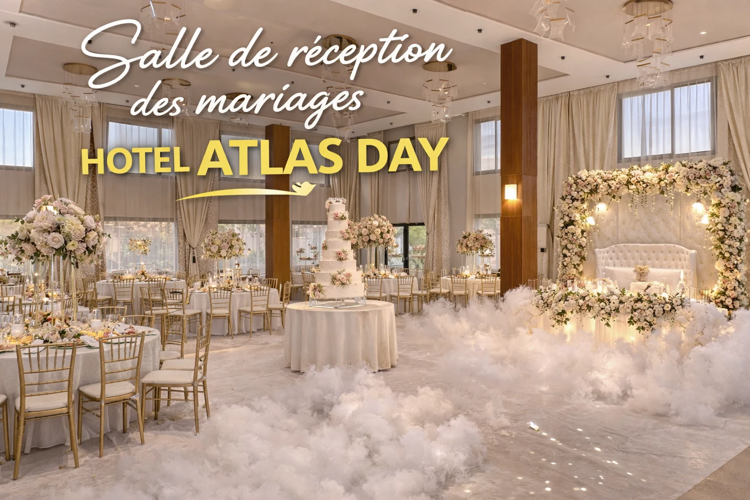 Salle événementielle pour mariages et réceptions — Hôtel Atlas Day