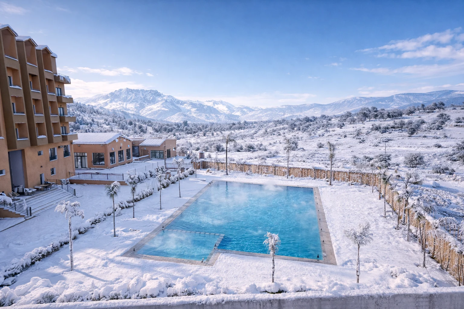 Piscine panoramique chauffée — Hôtel Atlas Day Azilal